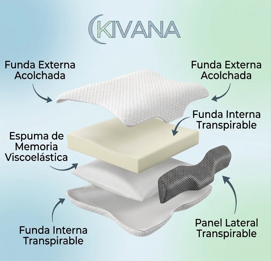 Almohada Cervical Ergonómica Kivana
